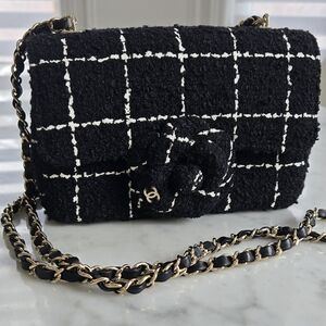 CHANEL Small Tweed Flap Bag